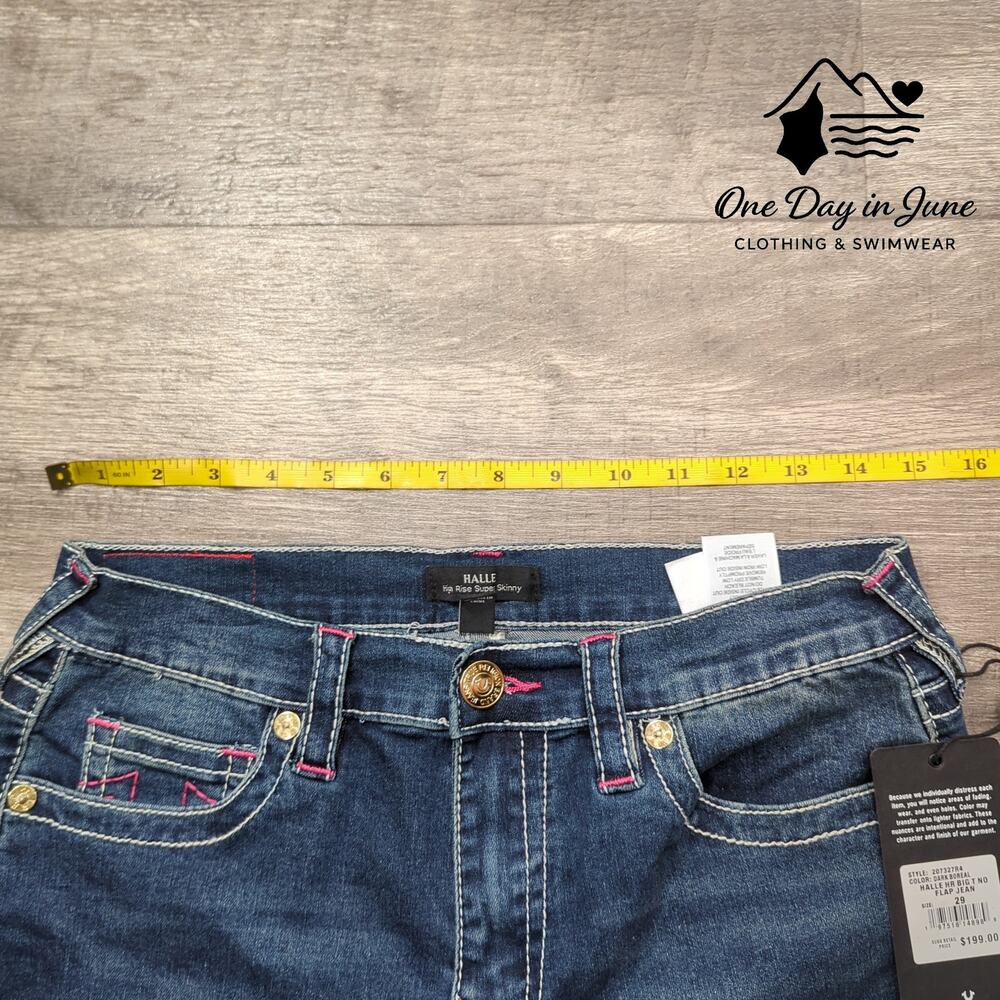 True Religion Halle High Rise Super Skinny Jeans Size 29 (8) - Picture 3 of 6